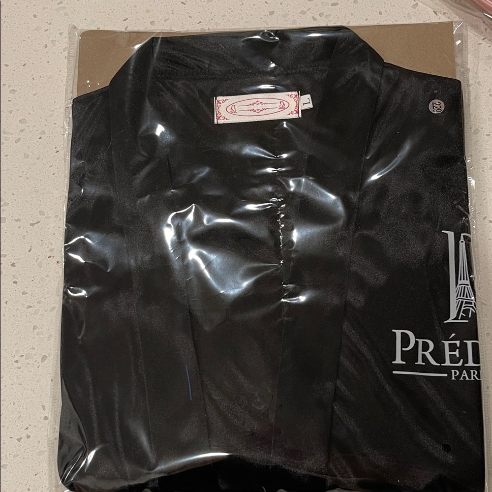 Black Satin Robe